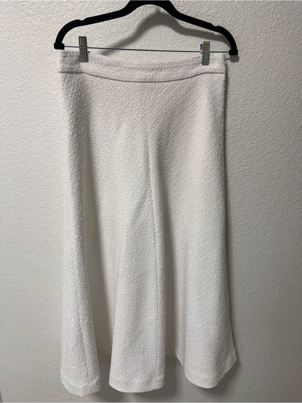 Babaton Ivory A-Line Midi Skirt